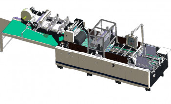 Машина для вклейки окошек GALAXY WindowGLUER-1150H с оснащением под вырубку и биговку панорамных окошек в 2 потока